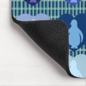 Blauw verwarmde pinguïns muismat (Hoek)
