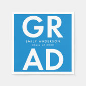 Blauw | Vet Afstudeerder Afstuderen Servet (Voorkant)