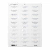 Blauw Vet Typografie 2024 Afstuderen Retouradres Etiket (Full Sheet)