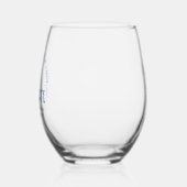 Blauw Veterinair School Afstuderen Custom Wijnglas Zonder Voet (Links)