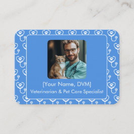  blauw veterinair Visitekaartje