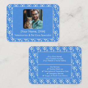 blauw veterinair Visitekaartje