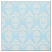 Blauw Victoriaans schedels stof (Swatch)