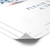 Blauw Victoriaans Tuin Bruids Thee Liefde is Zoet Poster (Hoek)