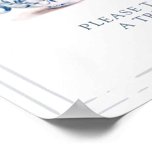 Blauw Victoriaans Tuin Bruids Thee Liefde is Zoet Poster (Hoek)