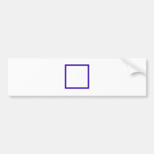 Blauw vierkant bumpersticker
