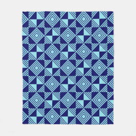 Blauw Vierkant Driehoek Geometrische Wiskunde Retr Fleece Deken