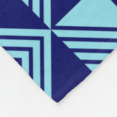 Blauw Vierkant Driehoek Geometrische Wiskunde Retr Fleece Deken (Hoek)