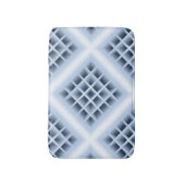 Blauw vierkant gaatjes patroon badmat (Voorkant Verticaal)
