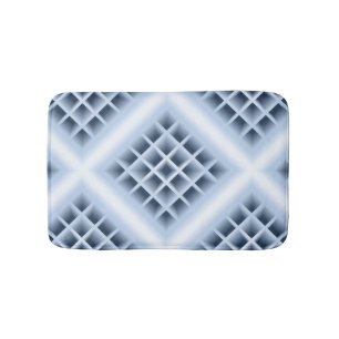 Blauw vierkant gaatjes patroon badmat