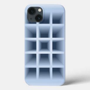 Blauw vierkant gat patroon Case-Mate iPhone case