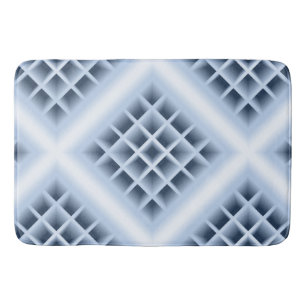 Blauw vierkant gatenpatroon badmat