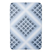 Blauw vierkant gatenpatroon badmat (Voorkant Verticaal)