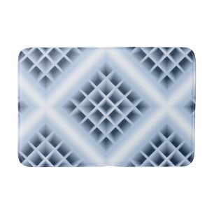 Blauw vierkant gatenpatroon badmat