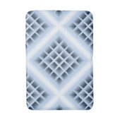 Blauw vierkant gatenpatroon badmat (Voorkant Verticaal)
