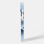 Blauw vierkant gatenpatroon Case-Mate iPhone case (Achterkant / Links)
