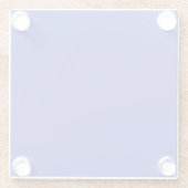 Blauw vierkant glas Onderzetter (Achterkant)