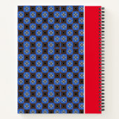 Blauw Vierkant Ontwerp Spiraal Notebook Notitieboek (Achterkant)