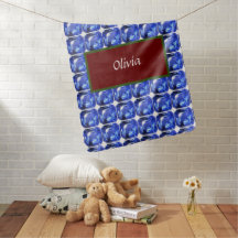 Blauw vierkant patroon