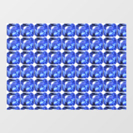 Blauw vierkant patroon raamsticker