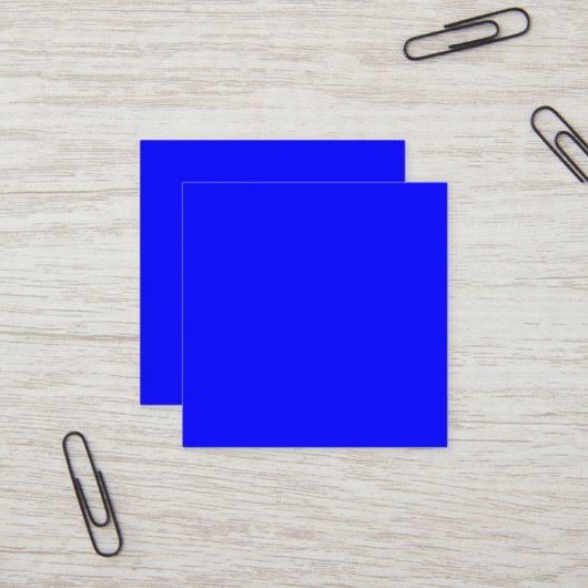 Blauw vierkant Visitekaartje (Voorkant / Achterkant in situ)