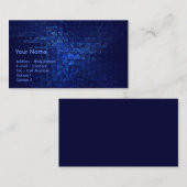 Blauw vierkant visitekaartje (Voorkant / Achterkant)