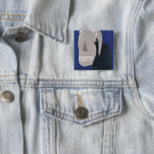 Blauw Vierkante Button 5,1 Cm (In situ)