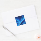 Blauw Vierkante Sticker (Envelop)