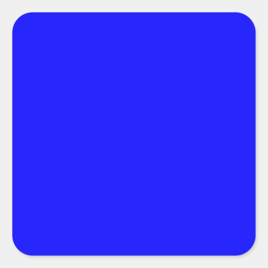 Blauw Vierkante Sticker (Voorkant)