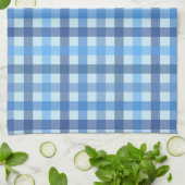 Blauw vijf-kleur geruit keukendoek theedoek (Gevouwen)