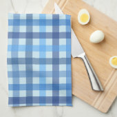 Blauw vijf-kleur geruit keukendoek theedoek (Quarter Fold)