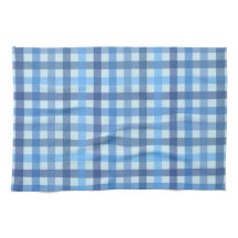 Blauw vijf-kleur geruit keukendoek