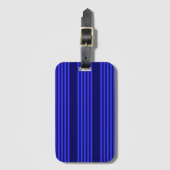 Blauw vijf strepen patroon bagagelabel (Voorkant (verticaal))