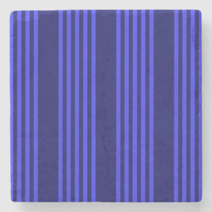 Blauw vijf strepen patroon stenen onderzetter