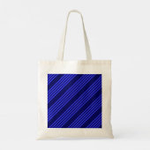Blauw vijf strepen patroon tote bag (Achterkant)