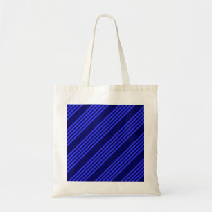 Blauw vijf strepen patroon tote bag