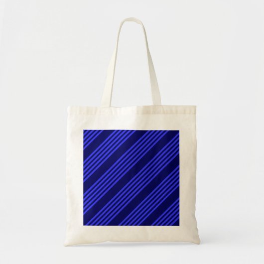 Blauw vijf strepen patroon tote bag (Voorkant)