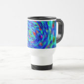 Blauw vijver rimpel reisbeker (Voorkant rechts)