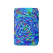 Blauw vijverkringen badmat (Voorkant Verticaal)