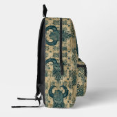 Blauw Viking hoofd Bedrukte Rugzak (Links)