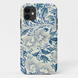 Blauw Vintage Aziatisch Bloemmotief: Antieke Chino Case-Mate iPhone Case