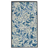Blauw Vintage Aziatisch Bloemmotief: Antieke Chino Klein Cadeauzakje (Achterkant)