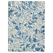 Blauw Vintage Aziatisch Bloemmotief: Antieke Chino Klembord (Achterkant)
