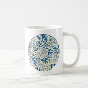 Blauw Vintage Aziatisch Bloemmotief: Antieke Chino Koffiemok