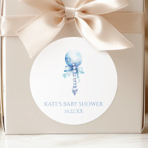 Blauw Vintage Baby Rammelaar Speelgoed Kraam Baby 