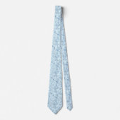 Blauw Vintage Bloem Motief (7) Stropdas (Voorkant)