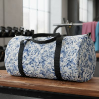 Blauw Vintage Bloemmotief Elegant