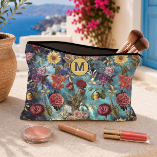 Blauw Vintage Bloemmotief Etui