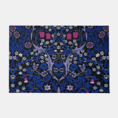 Blauw Vintage Bloemmotief, William Morris Deurmat (Voorkant)