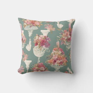 Blauw Vintage Boeket Kussen